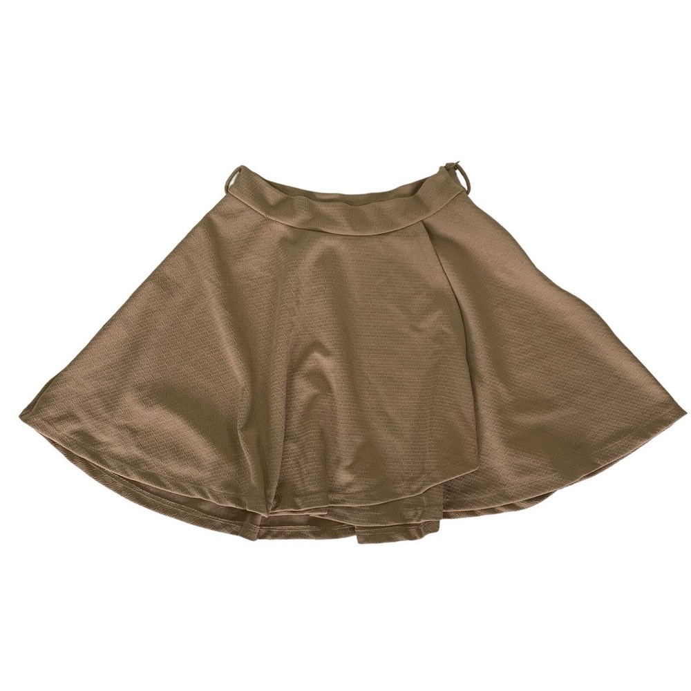 Princess Polly Skirt 4 Tan Flare Pull On‎ Y2K Trendy Preppy Cottagecore Retro